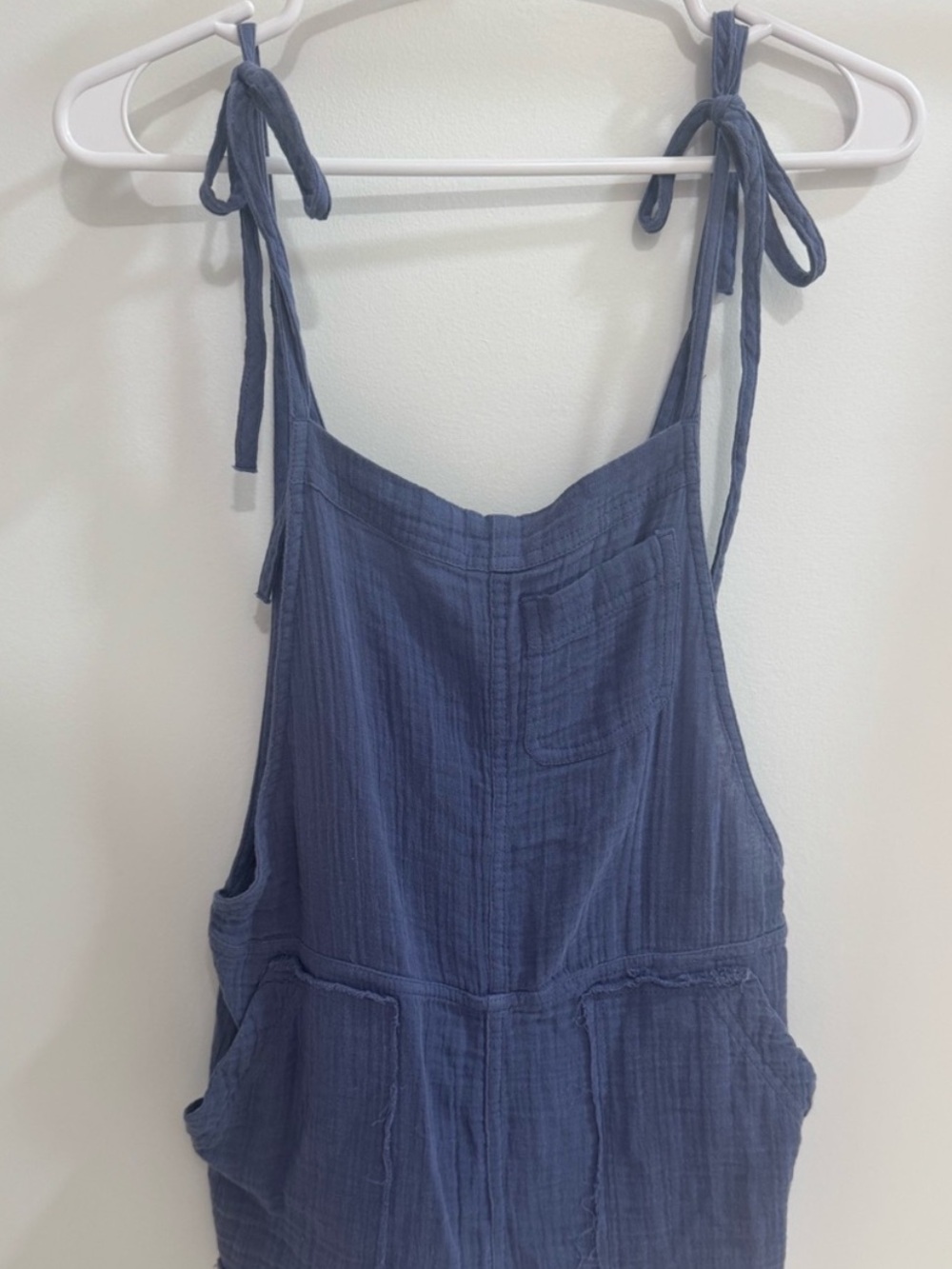 Abercrombie & Fitch Blue Tie-Shoulder Romper